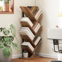 HOMCOM Six-Section Tree Bookcase - Wood-Effect(m-2)