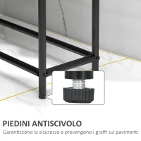 HOMCOM Portasciugamani da Terra a 2 Bracci Autoportante in Metallo, 66x20x110 cm, Nero(m-5)