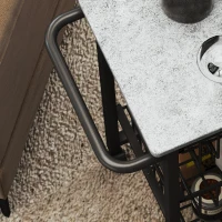 HOMCOM Carrello da Cucina a 3 Cestelli con Maniglia, in Acciaio e Legno, 49.5x31x69 cm, Nero e Grigio Chiaro(m-9)