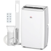 HOMCOM Portable Air Conditioner 12000 BTU, 4-in-1 Air Conditioning Unit, Dehumidifier, Cooling, Fan, Sleep Mode with 3 Speeds, Remote Control, LED Display, 24H Timer, Window Kit, Children Lock, 35m²(m-11)