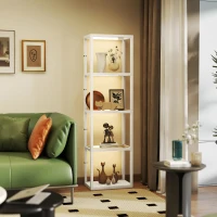 HOMCOM Four-Shelf Floor Lamp - Bleached Oak(m-2)