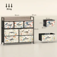 HOMCOM 7-Drawer Chest of Drawers - White(m-3)