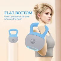 SPORTNOW 12KG Soft Kettlebell, Kettlebell with Non-Slip Handle for Home Gym, Weight Lifting, Strength Training, Light Blue/Grey(m-6)