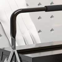 DURHAND Boite à outils métallique - coffret à outils - caisse à outils 3 niveaux 5 plateaux rétractables - tôle acier noir(m-8)