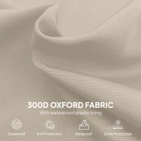 Outsunny Parasol Cover, 600D Oxford Cantilever Umbrella Cover Fit for 2-4m Parasol, Banana Umbrella Protector with Zipper for Outdoor Garden, Patio, White(m-5)