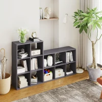 HOMCOM 6-Cube Bookshelf - Grey(m-7)