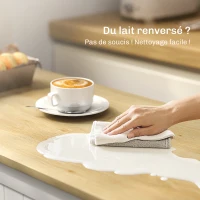 HOMCOM Buffet da cucina, mobile da archiviazione con 3 ante, cassetto, ripiani porta e ripiano regolabile, 105x40x83cm, bianco(m-4)