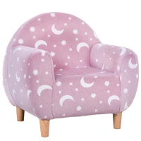 AIYAPLAY Kids Armchair, Glow in the Dark Chair with Star Design for Bedroom, Playroom, Kids Room, Pink(m-11)