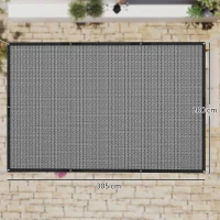Outsunny Voile d'ombrage rectangulaire 3 x 2 m toile ombrage avec protection UV pour patio jardin terrasse extérieur balcon, noir(m-3)