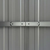 Outsunny 11 x 5.6ft Galvanised Steel Garden Shed, Metal Shed, Garden Storage Shed with Lockable Doors and Gloves for Outdoor Patio, Garden, Grey(m-8)
