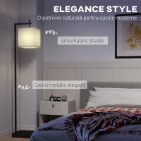 HOMCOM Lampă de podea 10 niveluri luminozitate și temperatură reglabilă cu telecomandă, negru(m-4)