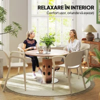 Outsunny Set 4 Scaune de Grădină Stivuibile cu Brațe, Rezistente la Raze UV și Impermeabile, 60x56x75 cm, Alb(m-5)