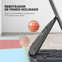 SPORTNOW Canasta de Baloncesto Ajustable 236-293 cm con Ruedas Tablero de Rebote Base Rellenable para Exterior Negro(m-7)