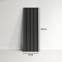 Outsunny Set of 12 Corrugated Steel Roof Sheet Panels - Black(m-3)