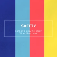 HOMCOM Soft Play 4-piece Climb and Crawl Foam Toddler Stairs and Ramp Colorful Children's Educational Software Activity Toys for Baby Preschooler(m-7)