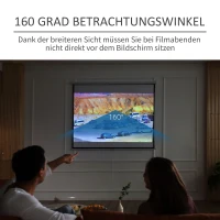 HOMCOM Projectorscherm 203 x 152 cm 100 inch 4:3/ 16:9 projectiescherm Handmatig voor Thuisbioscoop(m-5)
