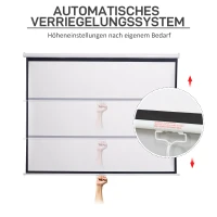 HOMCOM Projectorscherm 203 x 152 cm 100 inch 4:3/ 16:9 projectiescherm Handmatig voor Thuisbioscoop(m-4)