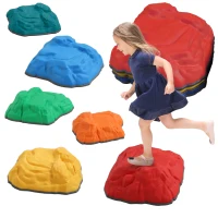 AIYAPLAY Balance Stepping Stones for Kids with Non-Slip Bottom, Indoor Outdoor Obstacle Course for Ages 3-8 Years, Multicoloured(m-10)