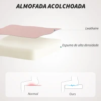HOMCOM Cadeira de Escritório com Encosto Alto Cadeira para Secretária com Altura Ajustável Função Inclinável 61x62x106-116 cm Rosa(m-4)
