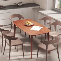 HOMCOM Tavolo da Pranzo, Stile Rustico, Superficie Laccata, Legno, 150 x 80 cm, Marrone(m-4)