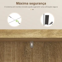 HOMCOM Armário de Cozinha Armário Despensa Cozinha com 2 Portas de Vime e 16 Prateleiras 60x30x104 cm Madeira(m-8)