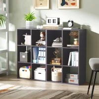 HOMCOM 6-Cube Bookshelf - Grey(m-9)