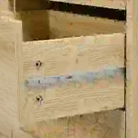 HOMCOM Cassettiera 6 Cassetti Stile Boho per Camera e Ingresso in Legno e Rattan, 110x40x69 cm, Rovere(m-8)