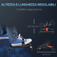 HOMCOM Mini Cyclette per Riabilitazione con Altezza e Resistenza Regolabile e Display LCD, in Acciaio e ABS, Nera e Rossa(m-4)