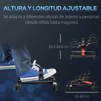 HOMCOM Mini Bicicleta Estática de Ejercicio Pedales Estáticos con Altura y Longitud Ajustables Pantalla LCD Máquina Pedalear de Manos y Piernas 33-43x40x24,5-34,5 cm Negro(m-4)