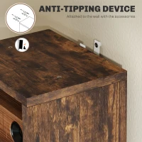 HOMCOM Set of Two 102 CD Storage Units - Mid Brown Wood-Effect(m-7)