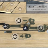 Masă pentru terasă Outsunny pentru 8 persoane, 180x90cm(m-7)