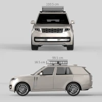 HOMCOM Auto Dakbagagedrager, Dakmand, 90,7 kg Draagvermogen, met Winddeflector, Stalen Buizen, Zwart(m-3)