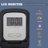 HOMCOM Exercise Bike with LCD Display, Stationary Bike with Quiet 8-Level Magnetic Resistance, Adjustable Seat and Backrest, Indoor Cycling Exercise Equipment for Home Gym Fitness Workout Training(m-5)