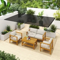 Outsunny Toldo Vela de Sombra Rectangular 3x2 m Toldo de Jardín Protección Solar 65% Transpirable y Anticongelante Negro(m-9)