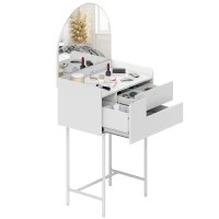 HOMCOM Three Drawer Compact Dressing Table - White(m-10)