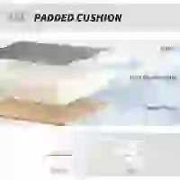 HOMCOM Armless Office Chair No Wheels, Linen Fabric Criss Cross Legged Desk Chair with Wide Seat, Thick Padding, Tilt Function, Height Adjustable Swivel Computer Seat for Home, Grey(m-4)