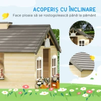 Outsunny Casa de Joaca din Lemn pentru Copii 3-7 ani(m-6)