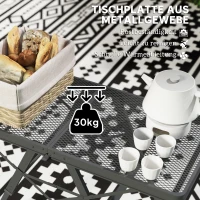 Outsunny Verstelbare Campingtafel Inklapbaar met Metalen Raster, Gemaakt van Aluminium(m-4)