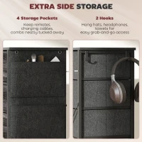 HOMCOM Chest of Five Fabric Drawers - Black(m-5)