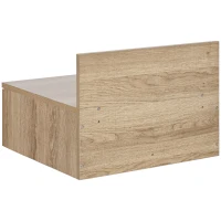 HOMCOM 2 Mesas de Cabeceira Flutuante Conjunto de 2 Mesas de Cabeceira de Parede com Gaveta 43x36,5x30,5 cm Madeira(m-9)