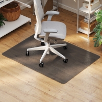 HOMCOM Tapis de chaise de bureau rectangulaire, antidérapants en plastique noir 120x90cm