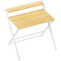 HOMCOM Secretária Dobrável com Prateleira Aberta Secretária Pequena para Escritório Casa 86x66x82 cm Madeira(m-1)