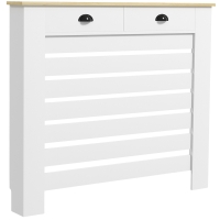 HOMCOM 95.5H x 111Wcm Radiator Cover, with Drawer - White