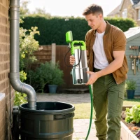 Outsunny Pompe à Eaux Usées 1100W Pompe Submersible d'Eaux Résiduelles avec Capacité de 18000 l/h Interrupteur de Flotteur(m-5)