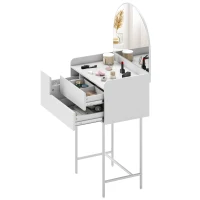 HOMCOM Three Drawer Compact Dressing Table - White(m-11)