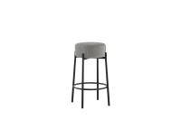 STONES Set 2 scaune de bar  din țesătură gri închis cu picioare metalice negre 41cm X 41cm H. 67cm(m-4)