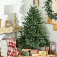 HOMCOM Albero di Natale Artificiale 150 cm con 847 Rami e Base in Metallo Pieghevole, Verde(m-8)