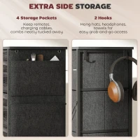 HOMCOM Chest of Four Fabric Drawers - Black(m-5)