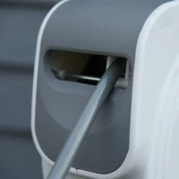 DURHAND Carrete de Manguera de Aire Comprimido Automático de 15 m Conector de 1/4'' BSP con Soporte para Pared Giratorio 180° Diámetro Interno 3/8'' (9,5x15 mm) Gris(m-8)