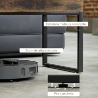 HOMCOM Mesa de Centro Elevatória com Bancada Deslizante Fecho Suave e Espaço Oculto de Arrumação 100x45x67 cm Castanho Rústico(m-7)